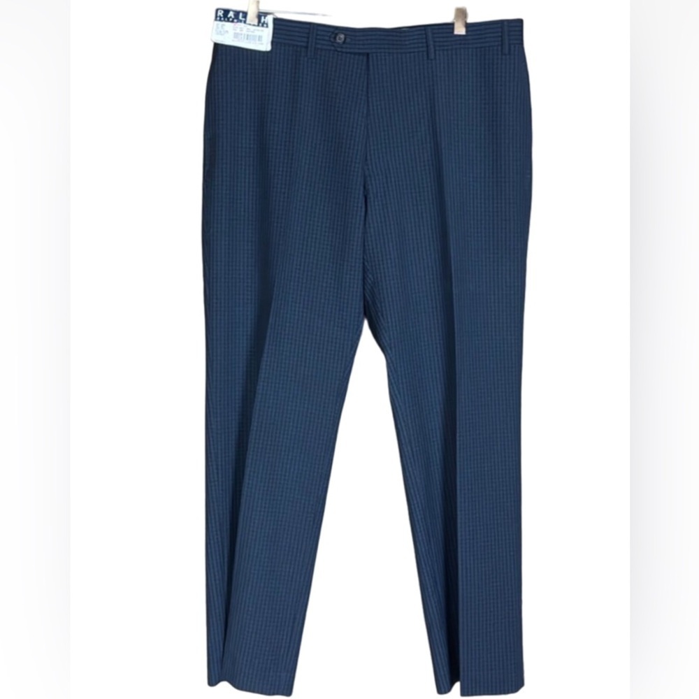 RALPH Ralph Lauren navy plaid Evan dress pants Size 36 x 30 New with tag